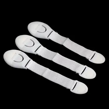 

Child Safety Cabinet Lock Safety Secure Baby Proof Drawers & Appliances No Drilling-Strong 3M Adhesive Child Lock-3 Pieces White