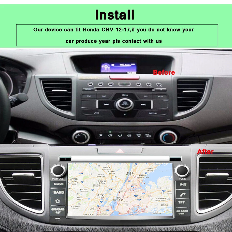 Best Android 9.0 GPS Navigation 7" Octa Core Car DVD Player for Honda CR-V CRV 2013-17 with Bluetooth Radio 4G Disc Sat navi System 1 Best Android 9.0 GPS Navigation 7" Octa Core Car DVD Player for Honda CR-V CRV 2013-17 with Bluetooth Radio 4G Disc Sat navi System 1