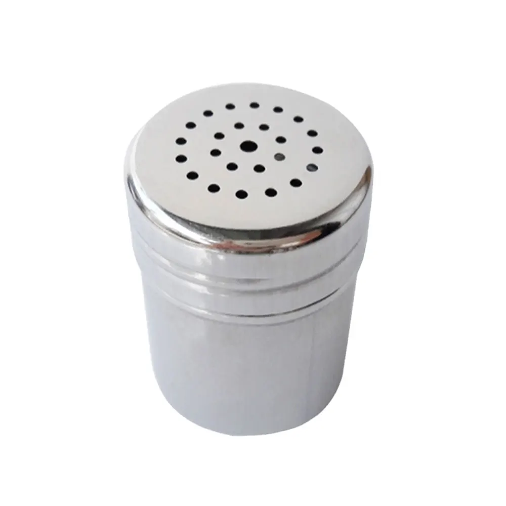 1* вкусовые коробка Нержавеющая сталь графинчик соль перец приправа коробка Spice шейкер бутылка - Цвет: Светло-серый