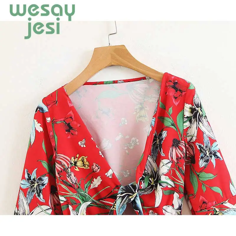 2019 Red Floral Rompers Japanese Style Kimono Jumpsuits Long Sleeve Sexy Playsuits summer Floral Printing V Neck Sexy Coveralls 2019 Red Floral Rompers Japanese Style Kimono Jumpsuits Long Sleeve Sexy Playsuits summer Floral Printing V Neck Sexy Coveralls