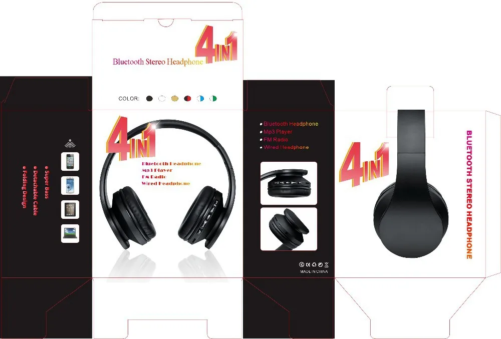 4in1 bluetooth headphone box