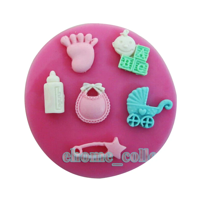 

3D Cartoon Baby Theme Silicone Moulds soap mold Fondant Sugarcraft DIY cup Cake Decorating Tools