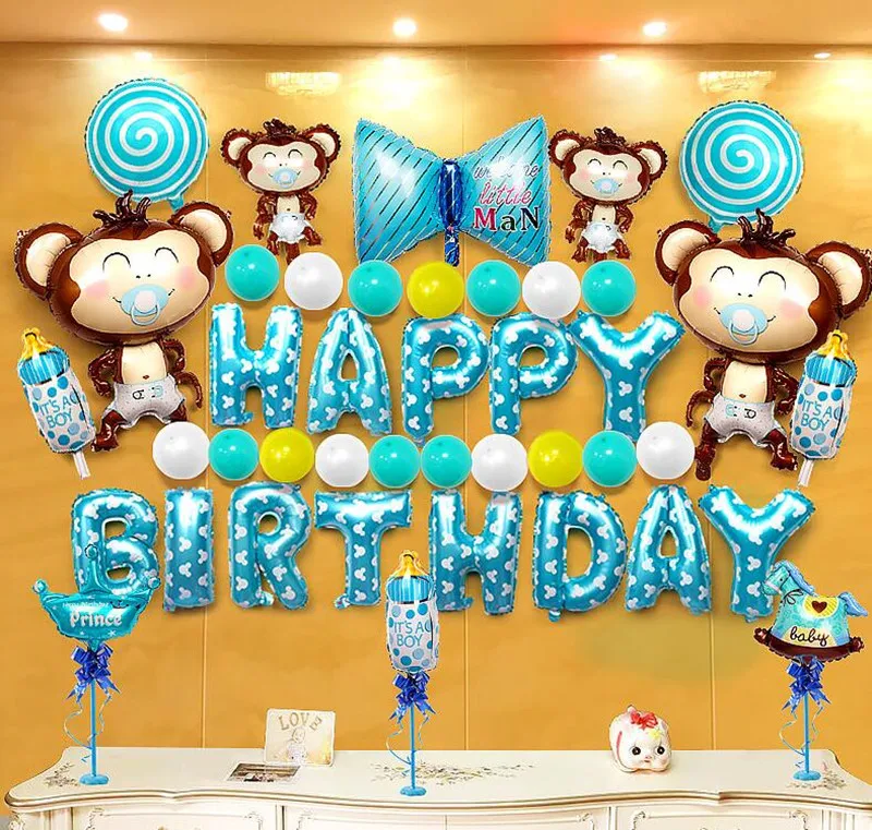 

Baby's First Birthday Decorations 1st Birthday Decoration Kit in Beautiful Pastel Colors Ft. Giant Number One Mylar Balloon