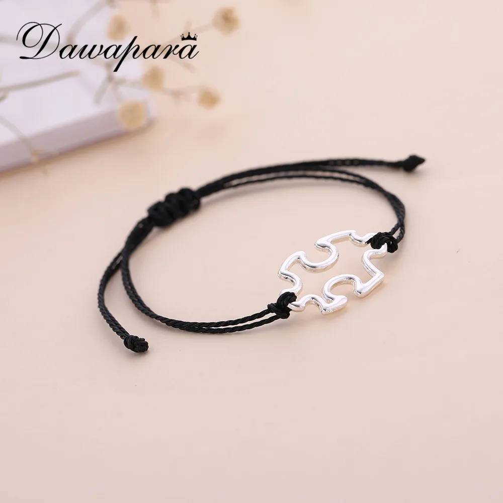 

Dawapara Korean Wax Cord Handmade Adjustable Bracelet Simple Colorful Palette Pendant Bracelet For Women