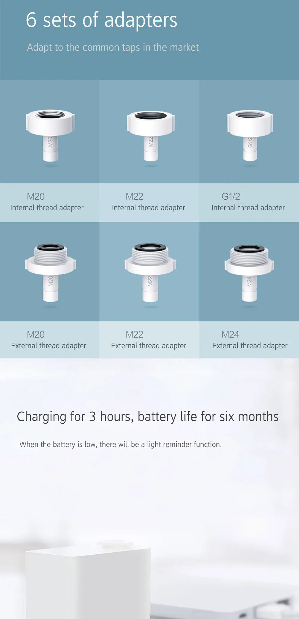 6Xiaomi Zajia Induction Water Saver Intelligent Infrared Induction Water Faucet Anti-overflow Swivel Head Water Saving Nozzle Tap