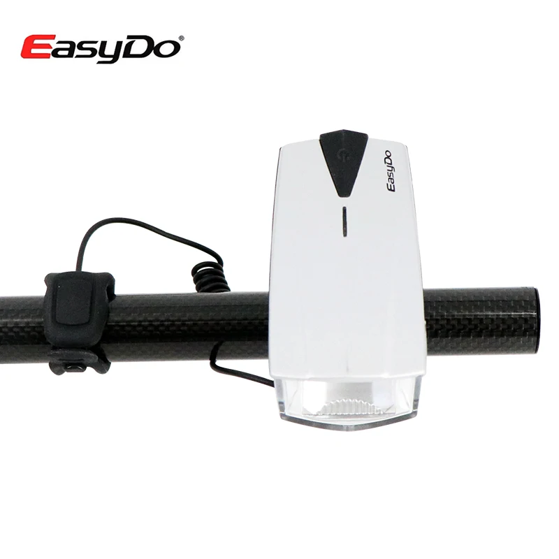 Top Easydo 2in1 Bicycle Light Electric Horn StVZO Certification MTB Road Bike LED Headlight 140 dB Electric Bell Cycling Accessories 5