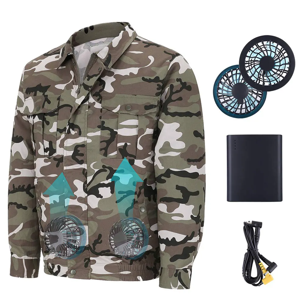 

Unisex Workwear Jacket Clothes Equipped Cooling Fan for Summer Outdoor Air-Conditioned TY53