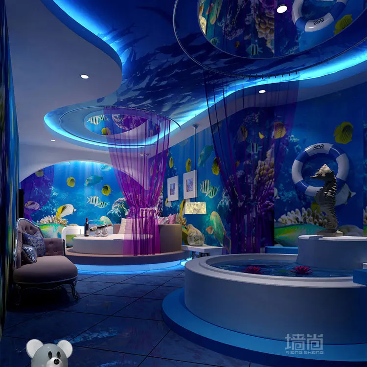 Free Shipping 3d Dolphins Large Mural Children S Room