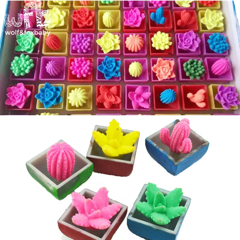 

48pcs/pack novelty Aquatic bubble cactus Amusing Plants Flowers Animals Stereo Expansion water growth Children Toys 2015 hotsale