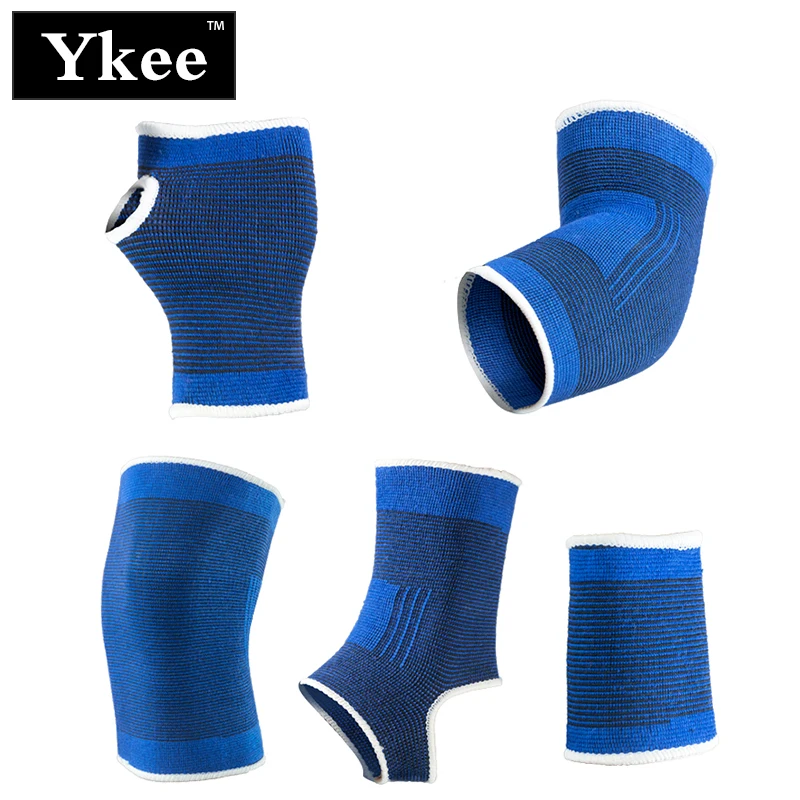 

5 Pieces/Set Basketball Volleyball Wristband Palm Elbow Knee Pad Ankle Brace Protector Kits Sports Support rodillera basquete