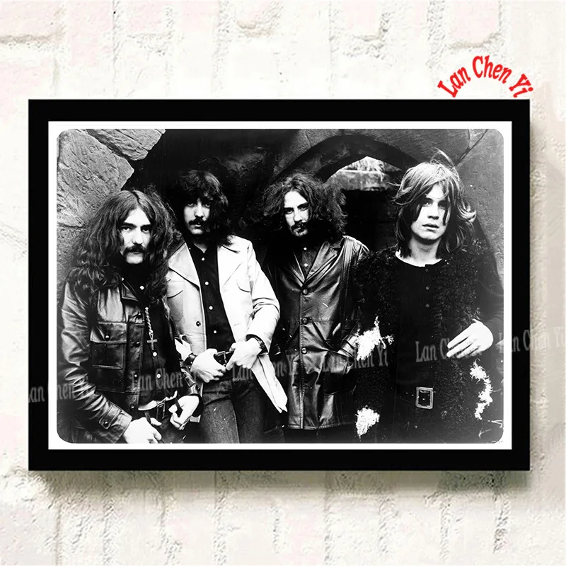 Black Sabbath музыка белая мелованная бумага настенные плакаты наклейки украшения дома хорошее качество принты - Цвет: Светло-серый