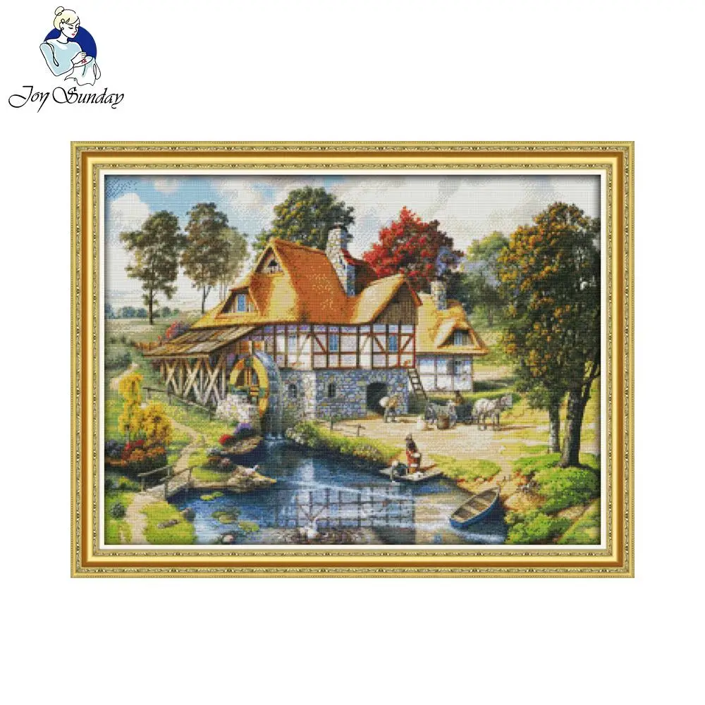 Joy Sunday Home Decor Diy Painting Counted Print on Canvas Set 11CT 14CT Needlework Embroidery Cross Stitch Kits Mill Patterns | Дом и сад