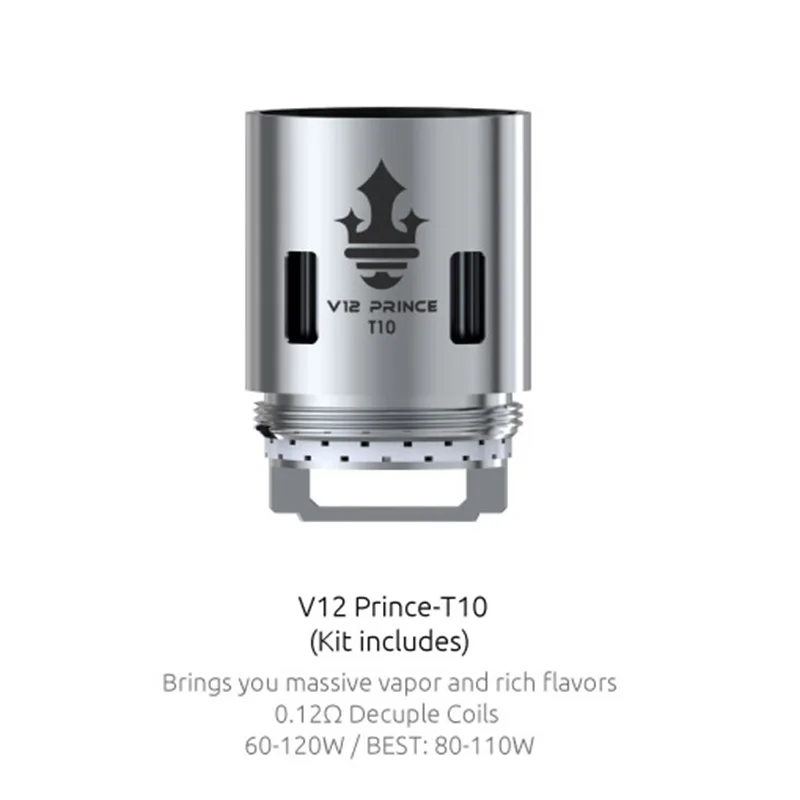 Оригинальный SMOK TFV12 катушка принца V12 Prince Q4 RBA X6 M4 T10 сетчатый ремешок Core подходит