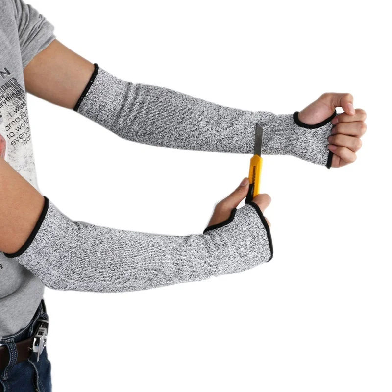 Thumb wrist buckle Gray Safety Cut Heat Resistant Arm Sleeves Protection Guard Armband | Спорт и развлечения