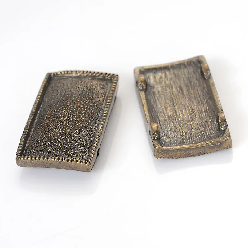 

5Pcs/Lot 28x16 MM Vintage Inspired Antique Bronze Copper Plated Design Spacer Charm Beads Tray For Diy Bracelet Jewelry Making