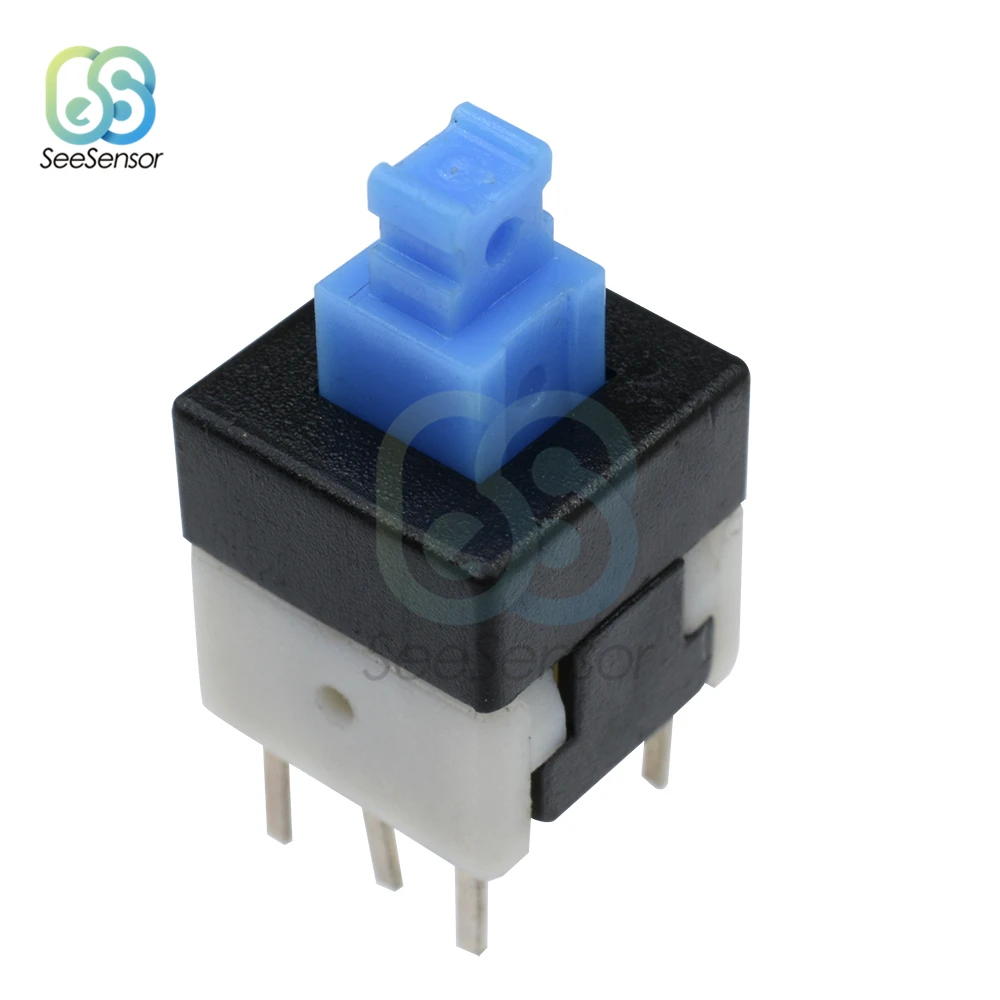 10Pcs Square 8X8Mm 6 Pin Dpdt Mini Push Button Self-Locking Multimeter Switch BE 10Pcs Square 8X8Mm 6 Pin Dpdt Mini Push Button Self-Locking Multimeter Switch BE