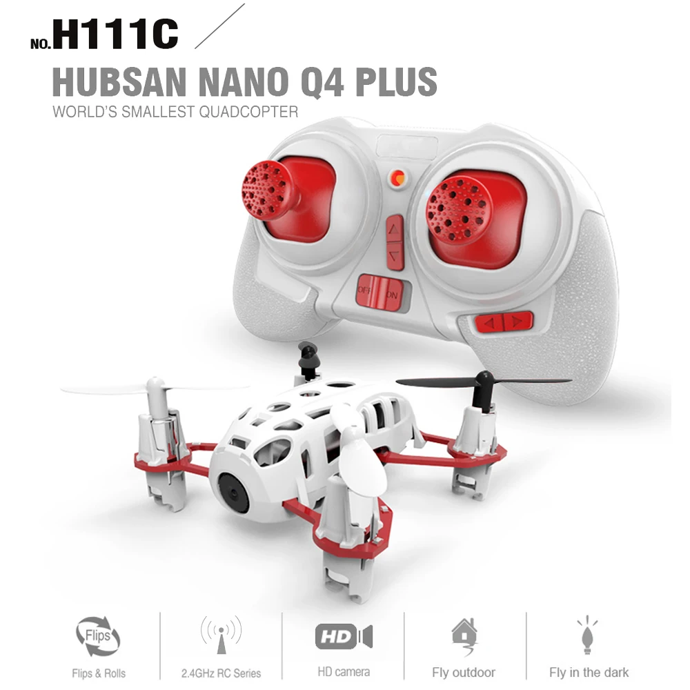 Новый оригинальный Квадрокоптер Hubsan NANO Q4 PLUS H111C RC с HD камерой 480P 3D Flips RTF|camera security