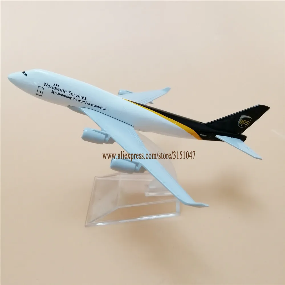 

16cm Alloy Metal Air UPS Airlines Boeing 747 B747 400 Airways Plane Model Aircraft Airplane Model w Stand Gift