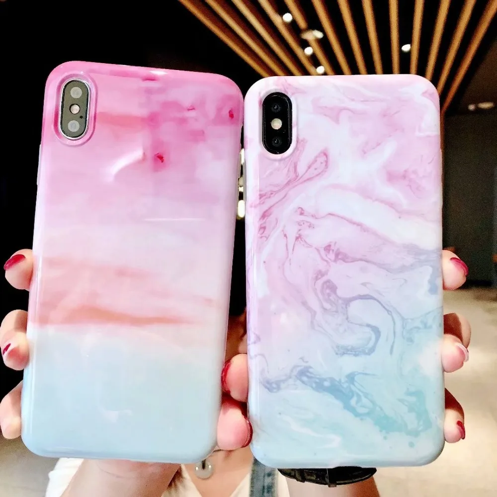 

ZRICKIE Instagram Style Marble Case For iPhone X XS Max Soft TPU Matte Back Cover for iPhone XR 6 6S 7 8 Plus Coque Cover Case