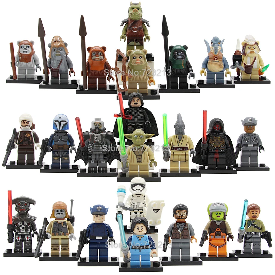 

8pcs Figure Set Ewok Warrior Watto Chief Chirpa Wicket Logray Tokkat Gamorrean Paploo Teebo Building Blocks Toy