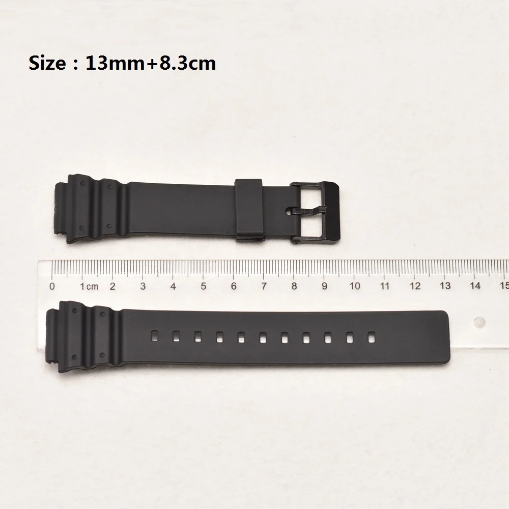 Прочный 18 мм Черный Белый силиконовый резиновый сменный браслет наручных часов для Casio MRW-200H часы выпуклая Смола ремешок