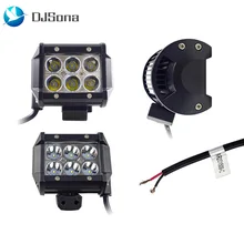 Novo 11 18 w 12 v 2 4 polegada led luz de trabalho led barra luz para motocicleta trator barco fora da estrada caminhão suv atv 6 wd led feixes 1 pçs