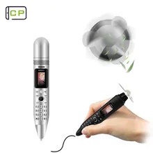 SERVO K08 Электрический вентилятор сотовый телефон 0,9" крошечный экран GSM двойной сим Bluetooth Dialer Волшебные голосовые мобильные телефоны с записывающей ручкой