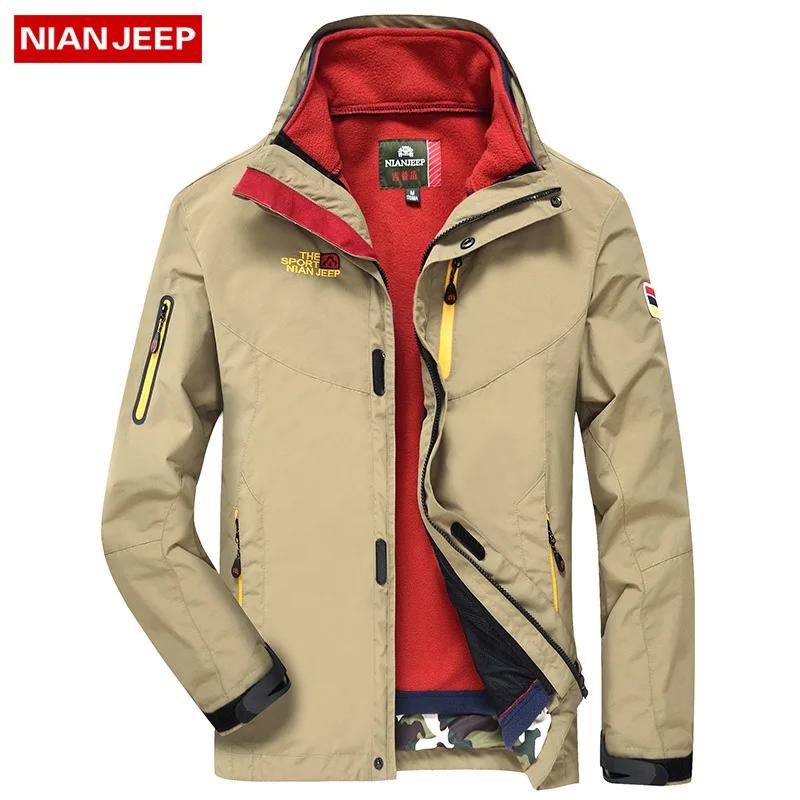 NIAN JEEP брендовая одежда, водонепроницаемая ветровка, верхняя одежда, мужская куртка и пальто размера плюс 3XL 4XL 5XL 155