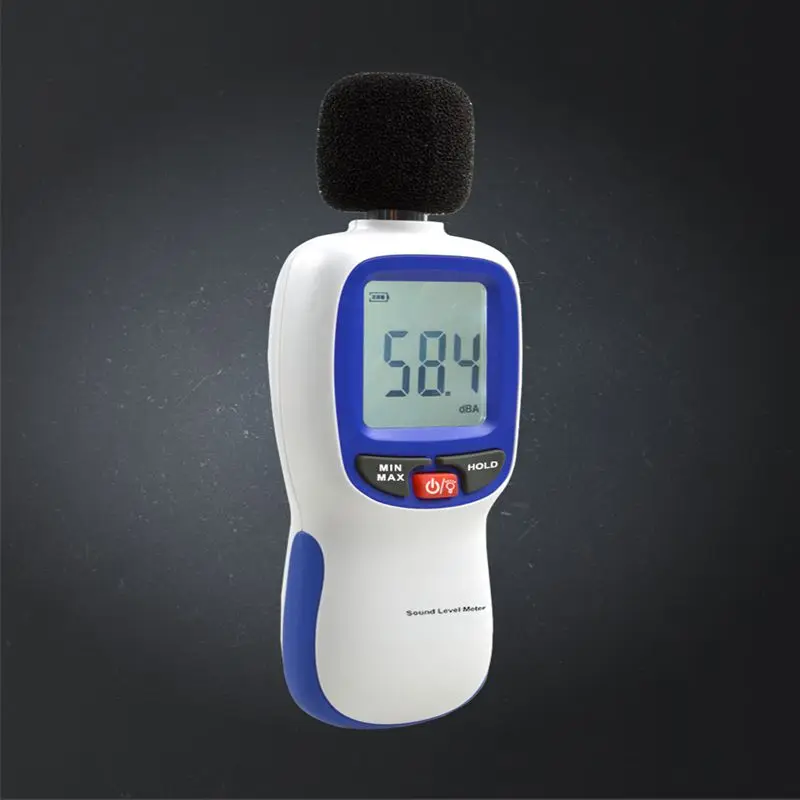 

Sound Level Meter 30~130dBA Portable LCD Noise Level Tester Decibel Meter MAX Min Data Logger Noise Audio Detector Backlight