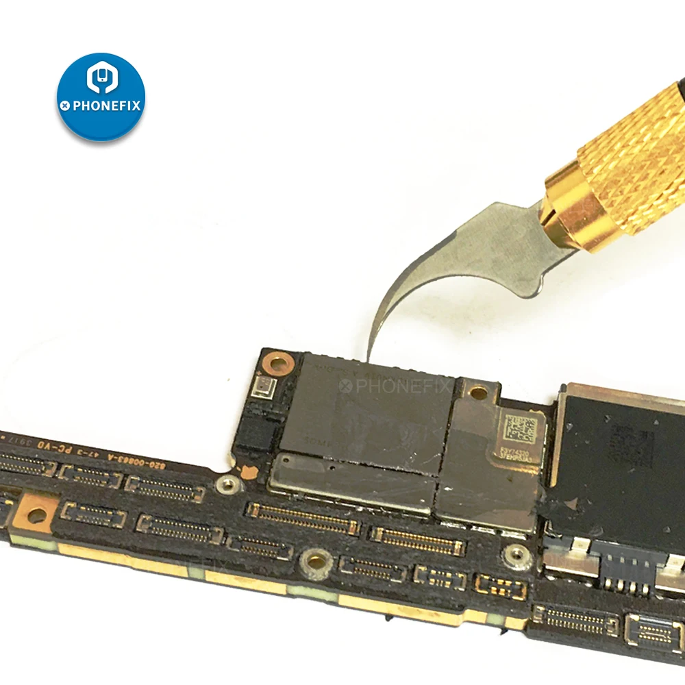 PHONEFIX двухсторонняя материнская плата BGA Graver скребок cpu NAND Клей Удалить инструмент для очистки для iPhone паяльные Rpeiar ручные инструменты