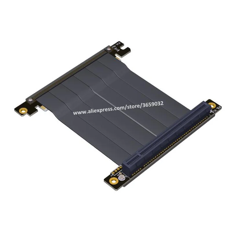 Elbow PCI-E 3.0 x16 To x16 Gen3.0 Riser card PCI Express PCI E pci-express 16x Extension Ribbon Cable For ITX Motherboard case
