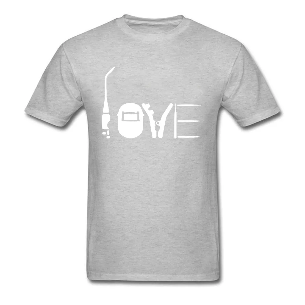 LOVE-WELDING T-shirts for Men cosie Summer Tops Shirts Short Sleeve 2018 New Fashion Design Tee Shirts Crewneck 100% Cotton LOVE-WELDING grey