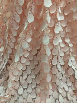 

nice looking feather embroidery tulle mesh lace fabric Cyndi-8885 with good quality for party dress