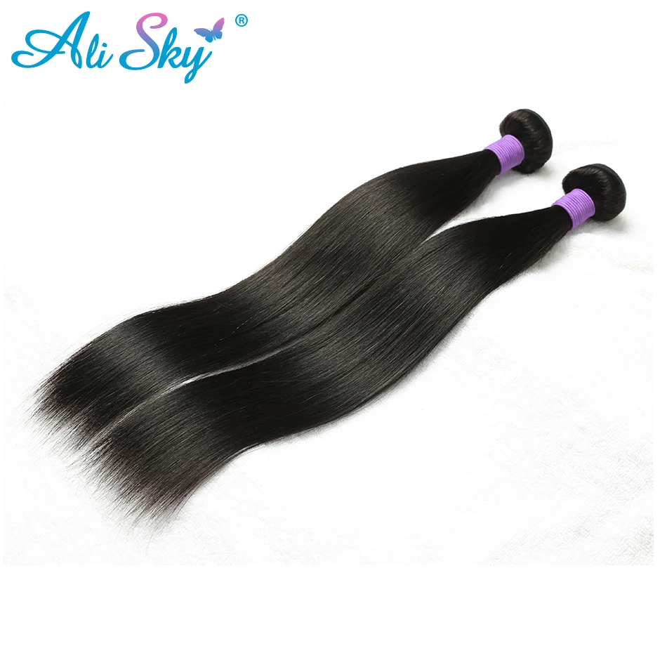 Ali Sky Hair Weaving 1 Piece Peruvian Straight 100% nonremy Human Hair Weft Thick Bundles 8\ Ali Sky Hair Weaving 1 Piece Peruvian Straight 100% nonremy Human Hair Weft Thick Bundles 8\