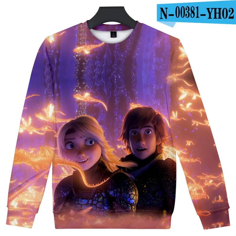 

How To Train Your Dragon Sweatshirt Print Tracksuit Cosplay 3D Clothes Cartoon Boys Clothings Sweatshirts Men Anime Hoodies