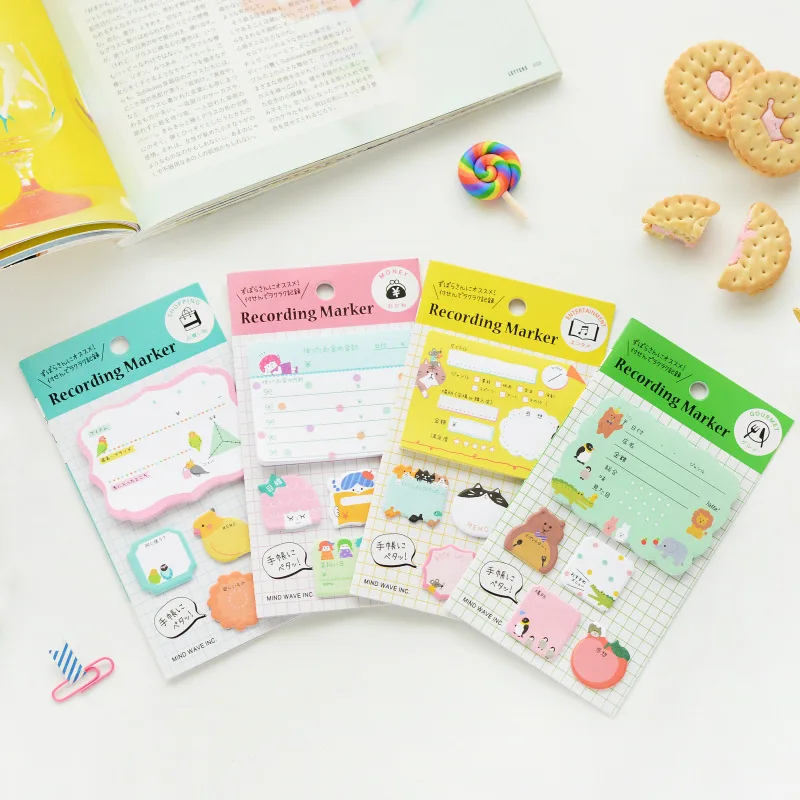 1 PCS New Creative Cute Cartoon Notepad Note Book Memo Pads Sticky Notes Memo Set Gift