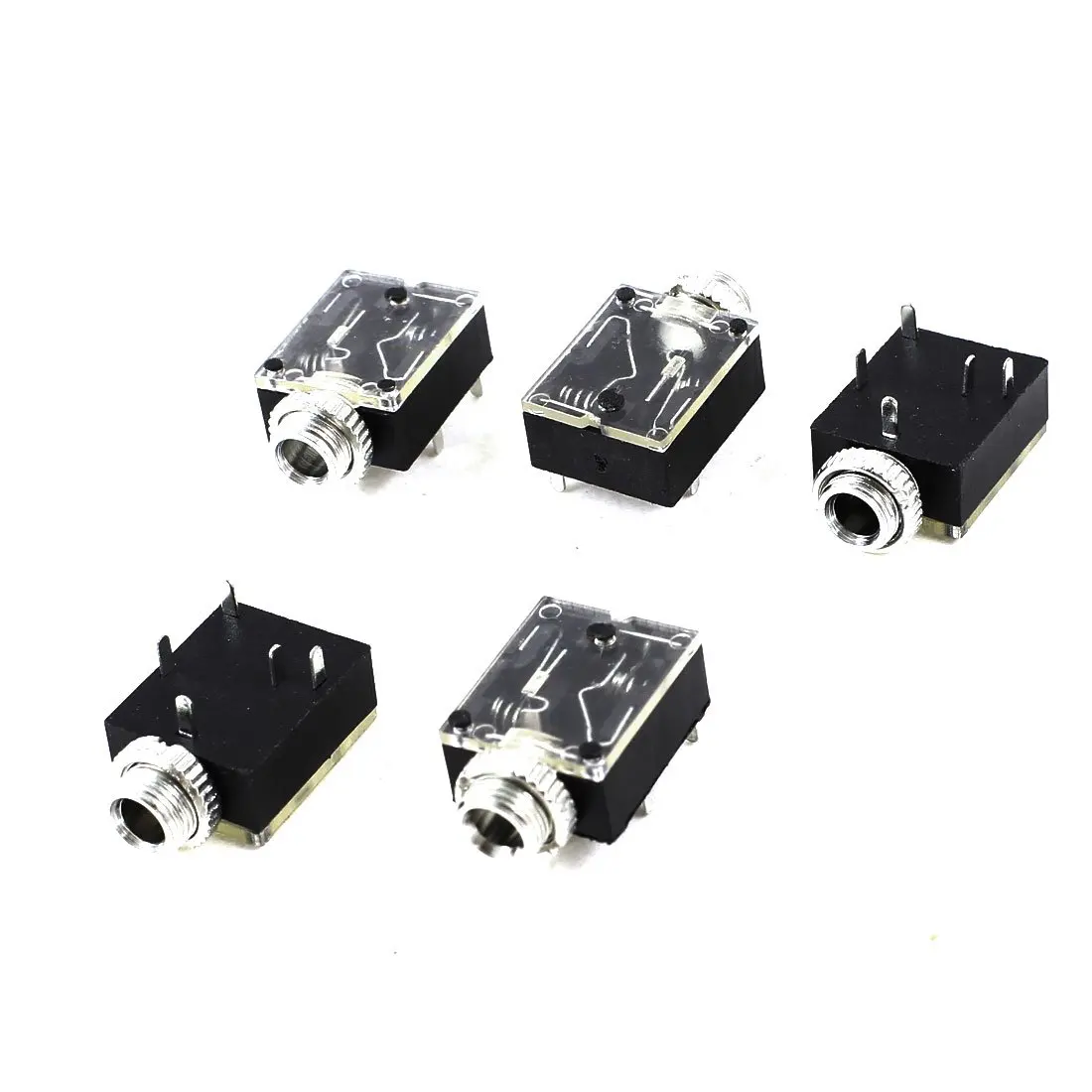 

5 Pcs 5 Pin 3.5mm Audio Mono Jack Socket PCB Panel Mount for Headphone