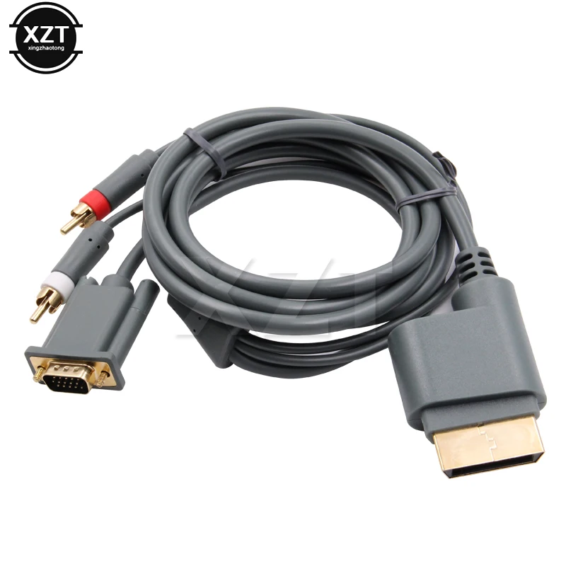 Высокое качество HD VGA + 2 RCA кабель тонкий Видео Аудио AV ПК монитор разъем для Microsoft