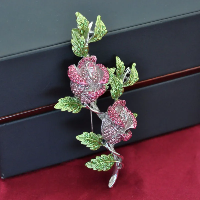 Сплав розы ветка дерева листья винтажные модные ювелирные изделия женские аксессуары для одежды подарок