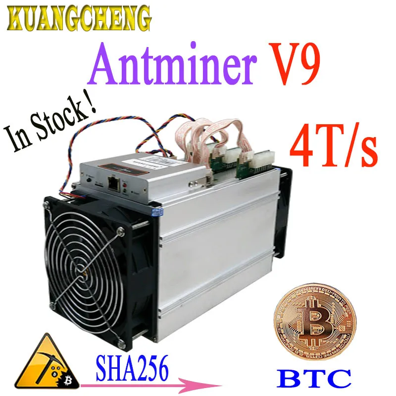 В течение 24 часов BTC BCH Miner Asic Bitcoin Miner Antminer V9 4 T/s SHA256 Withuot PSU экономичный чем Antminer S9 T9 Z9 DR3 A9 M3