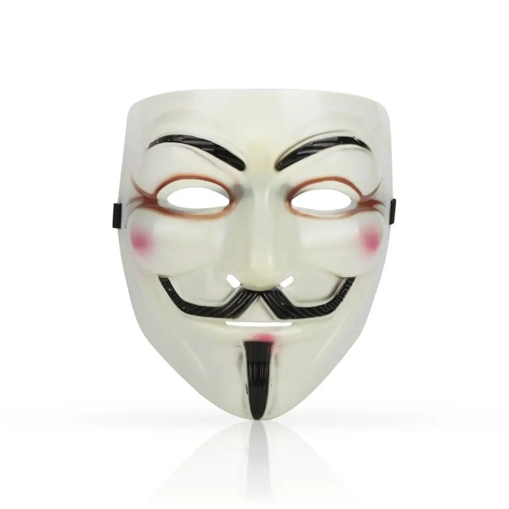 1 шт Горячая вечерние маски V для вендетты маска аноним Guy Fawkes маскарадный аксессуар для костюма для взрослых косплей маски для вечеринки - Цвет: Светло-желтый