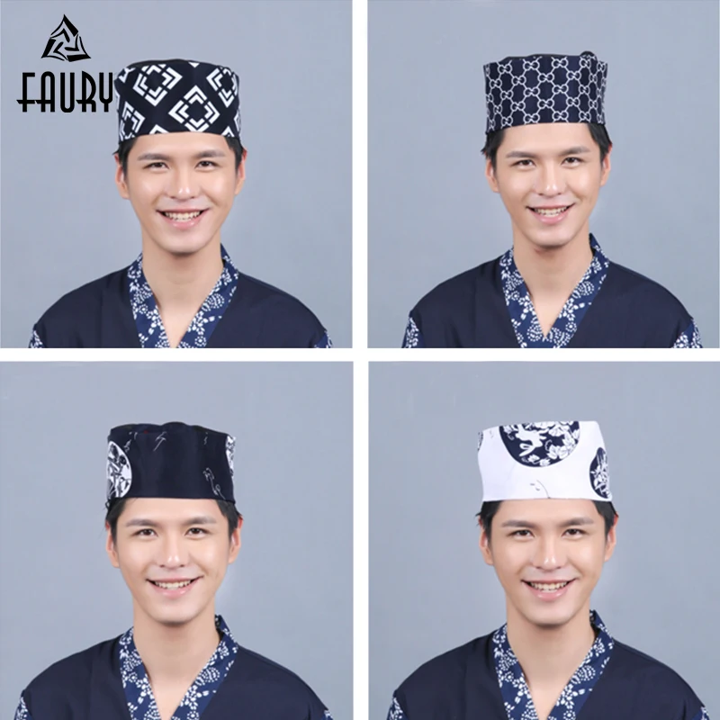New Japanese Cuisine Boat Cap Hotel Restaurant Sushi Shop Chef Waiter