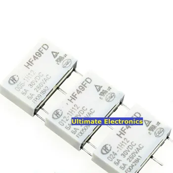 

5pcs HF49FD-005-1H12 HF49FD-012-1H12 HF49FD-024-1H12 5V 12V 24V 4 feet normally open 5A