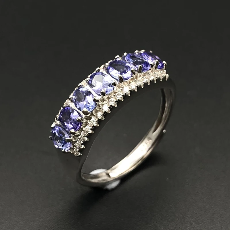Details about   Solid 925 Sterling Silver Natural Tanzanite Womens band Ring Sizes J to Z