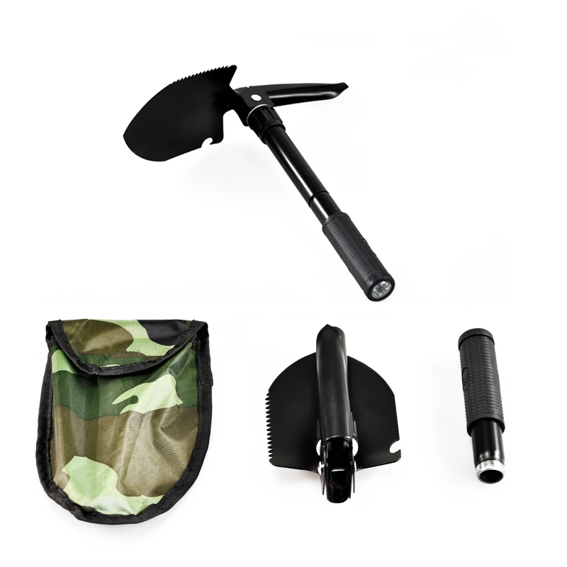 Portable Multifunctional Folding Shovel Spade Trowel Dibble Compass