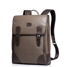 New Men’s Contast Color Genuine Full Grain Leather Fashion Travel Backpack Casual Trend Rucksack School Book Bag