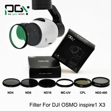 Lente Filtro para Câmera cardan DJI inspire1 OSMO X3 Profissional Avançado ND2-400 ND4 ND8 ND16 CPL MC-UV drone peças acessórios