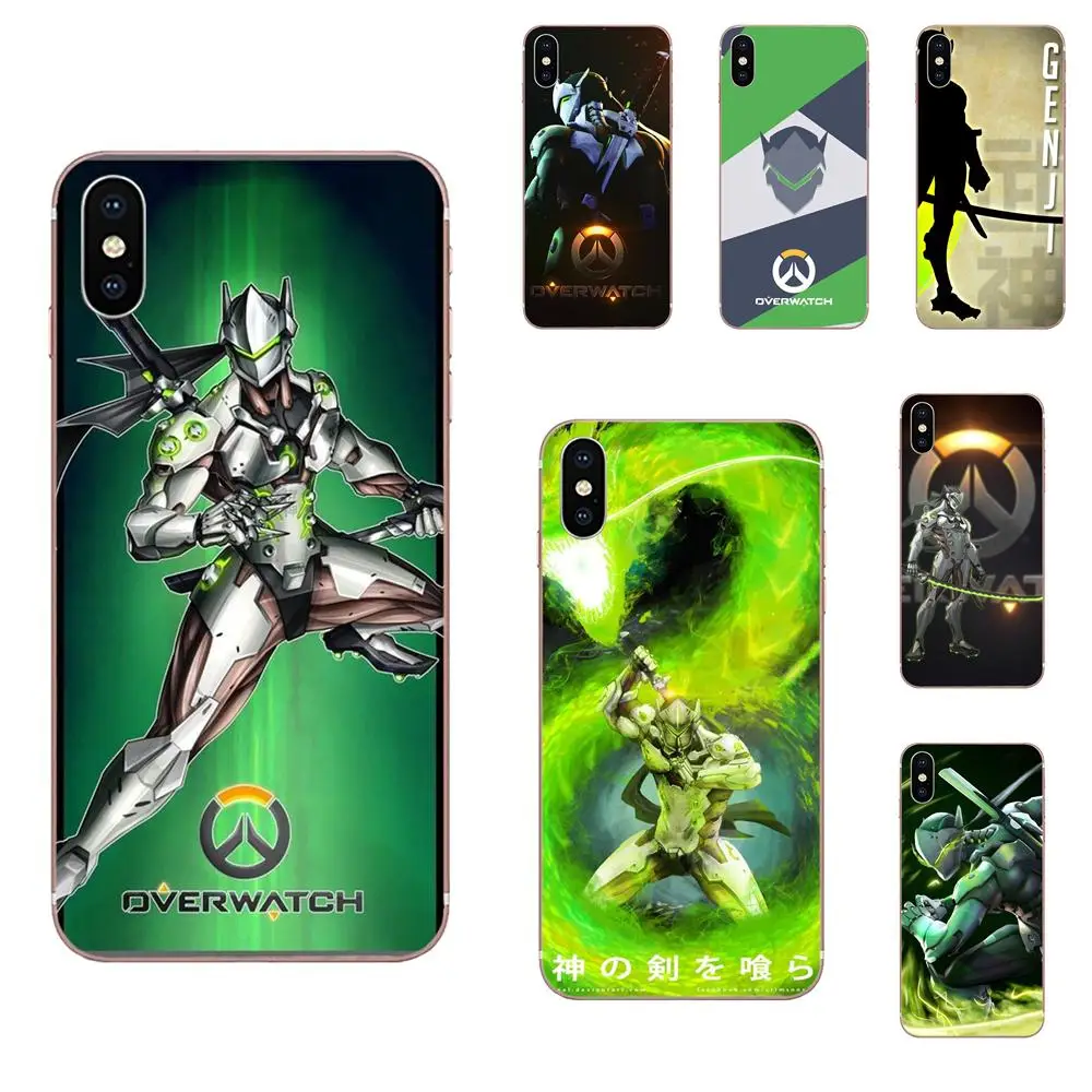 

Soft TPU Case For Samsung Galaxy Note 5 8 9 S3 S4 S5 S6 S7 S8 S9 S10 mini Edge Plus Lite Game Overwatch Ow Character Genji