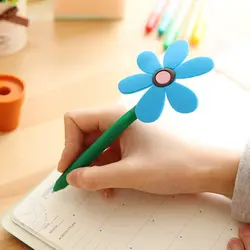 Канцелярские Творческий солнце шариковая ручка с цветком цветочный горшок стиль милый можно вставить шариковая ручка