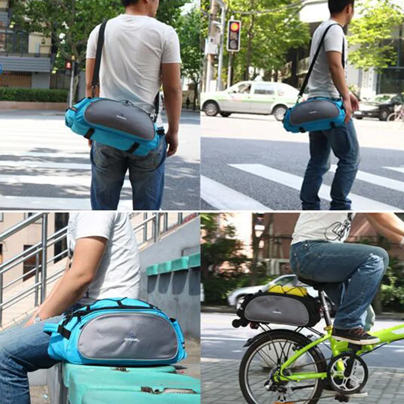 13L Bicycle Rear Bag Multifunction Shelf Utility Bike Rear Frame Pannier Large MTB Road Bicycle Bags Shoulder Bag BG0072 (5)